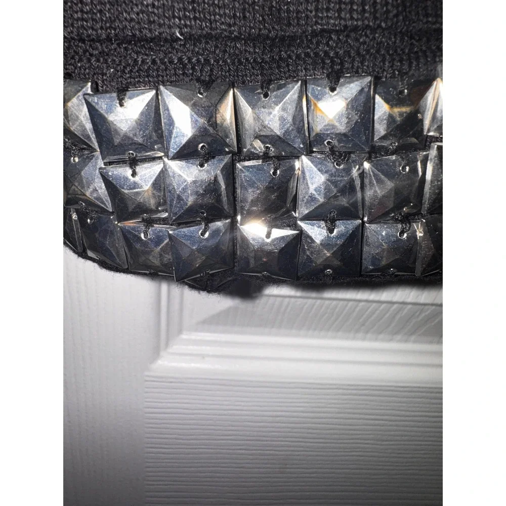 INC International Concepts‎ Womens Black Studded Open Front Cardigan Sweater M